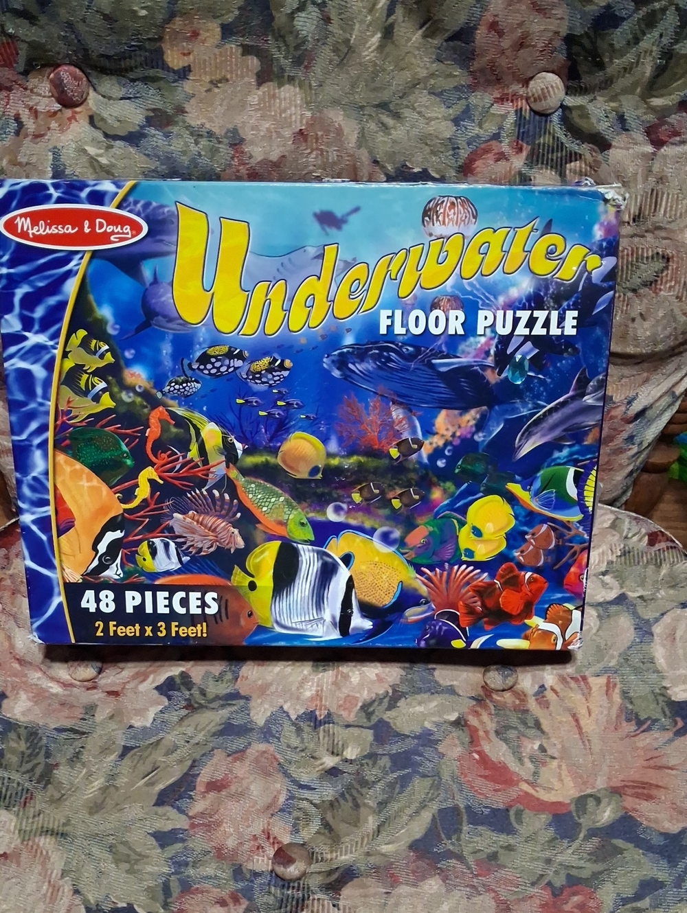 Melissa & Doug Blue & Yellow Underwater Floor Puzzle